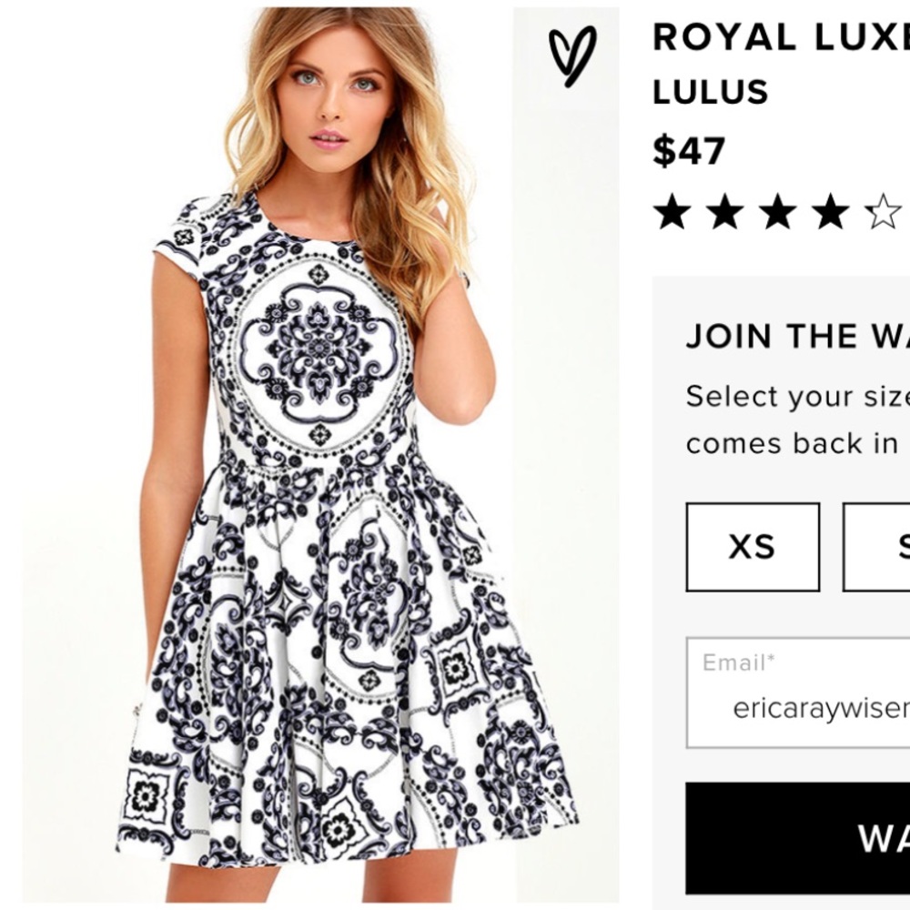 Printed Lulu’s skater dress